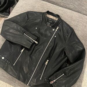 Black Faux Leather Jacket